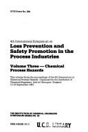 4th international symposium on loss prevention and safety promotion in the process industries
