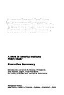 Cover of: Productivity Through Work Innovations: Executive Summary (Work in America Institute Policy Study)