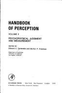 Handbook of perception