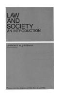 Cover of: Law and society: an introduction