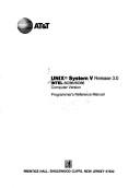 Cover of: Unix System V/386 Programmer's Reference Manual (Prentice Hall C & UNIX Systems Library)