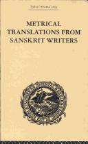 Cover of: Metrical Translations from Sanskrit Writers by J. Muir