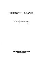 Cover of: French leave