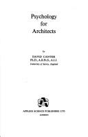 Cover of: Psychology for Architects