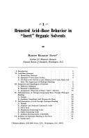 The chemistry of nonaqueous solvents