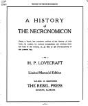 Cover of: History of the Necronomicon by H.P. Lovecraft