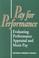Cover of: Pay for performance