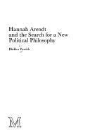 Hannah Arendt and the search for a new political philosophy