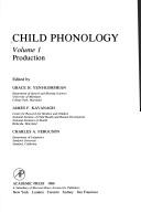 Cover of: Child phonology