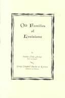 Cover of: Old Families of Louisiana