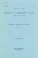 Cover of: Memoirs of the American Anthropological Association (Number 43)
