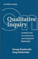 On qualitative inquiry ; : approaches to language and literacy research