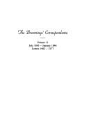 Cover of: Brownings' Correspondence Vol 11: July-December 1845