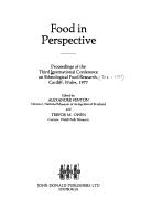 Food in perspective : proceedings of the Third International Conference on Ethnological Food Research, Cardiff, Wales, 1977