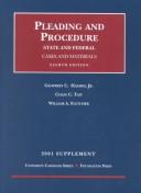 Cover of: Pleading and Procedure: State and Federal : 2001 Supplement Cases and Materials (University Casebook Series)