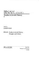 Cover of: Binah: Volume I; Studies in Jewish History (Washington Papers)