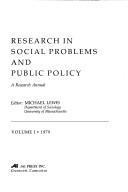 Cover of: Research in Social Problems and Public Policy (Research in Social Problems & Public Policy)