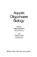 Cover of: Aquatic oligochaete biology