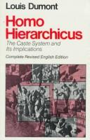 Cover of: Homo hierarchicus