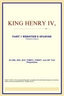 Cover of: King Henry IV, Part I (Webster's Spanish Thesaurus Edition) by ICON Reference