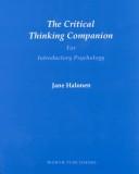 Cover of: The Critical Thinking Companion for Introductory Psychology
