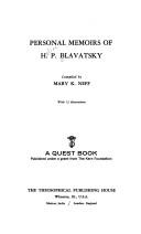 Cover of: Personal Memoirs of H P Blavatsky (Quest Book)