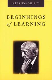 Beginnings of learning