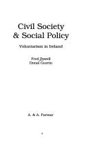 Civil society and social policy : voluntarism in Ireland