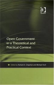 Cover of: Open Government in a Theoretical And Practical Context