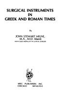 Cover of: Surgical Instruments in Greek and Roman Times