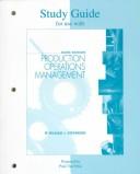 Cover of: Study Guide for use with Production/Operations Management by William J. Stevenson