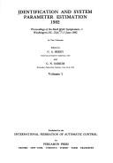 Identification and system parameter estimation 1982 : proceedings of the Sixth IFAC Symposium, Washington DC, USA, 7-11 June 1982