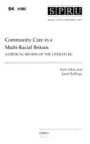 Community care in a multi-racial Britain : a critical review of the literature