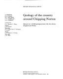 Cover of: Geology of the country around Chipping Norton: memoir for 1,50 000 geological sheet, 218, New series (England and Wales)