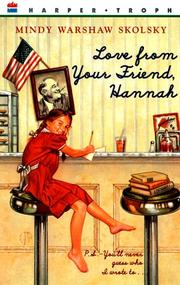 Cover of: Love from your friend, Hannah