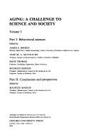 Cover of: Aging: A Challenge to Science and Society Volume 3: Behavioral Sciences and Conclusions (Oxford Medical Publications)
