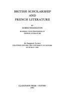 Cover of: British scholarship and French literature.