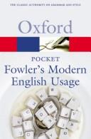 Cover of: Pocket Fowler's Modern English Usage