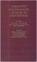 Narrative and Dramatic Sources of Shakespeare by Geoffrey Bullough