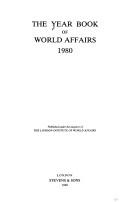 The year book of world affairs. 1980 : [Vol.34]