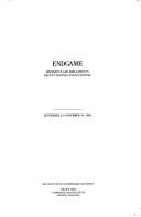 Cover of: Endgame: reference and simulation in recent painting and sculpture : September 25-November 30, 1986