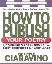 Cover of: How to publish your poetry