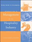 Cover of: Introduction to Management in the Hospitality Industry, Study Guide