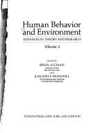 Cover of: Human behavior and environment: advances in theory and research.