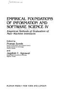 Empirical foundations of information and software science IV : empirical methods of evaluation of man-machine interfaces