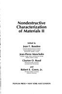 Nondestructive characterization of materials II