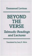 Beyond the verse : Talmudic readings and lectures