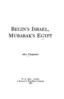 Begin's Israel, Mubarak's Egypt