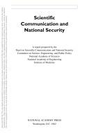 Cover of: Scientific communication and national security: a report
