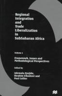 Regional integration and trade liberalization in subsaharan Africa. Vol.1, Framework, issues and methodological perspectives